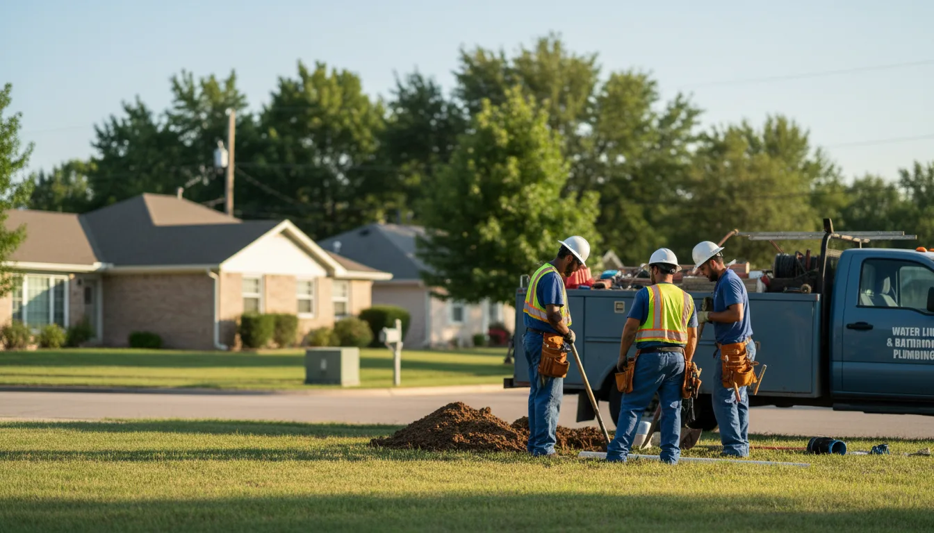 Residential water line and bathroom plumbing service in Danville, IA